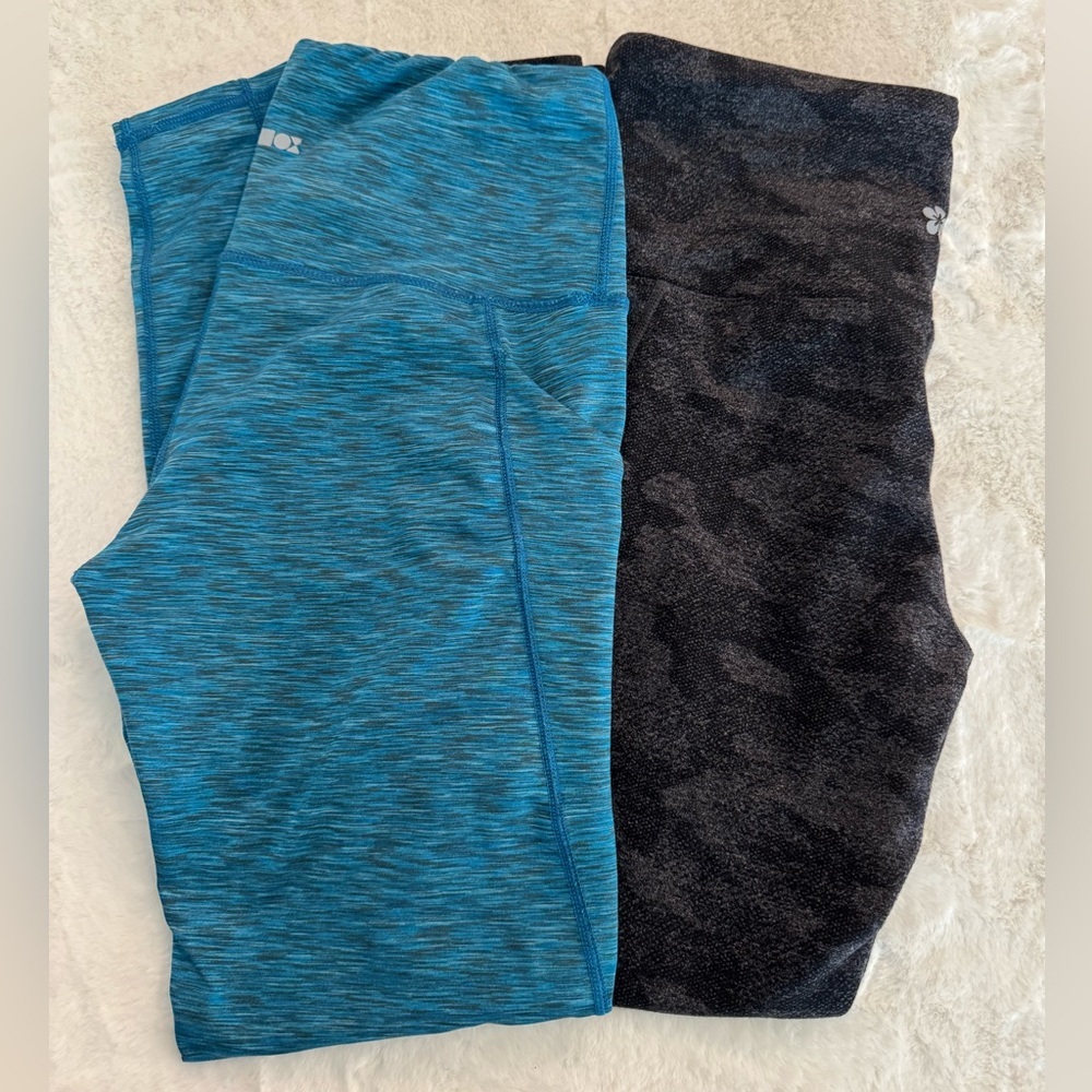 ODODOS Teal Athletic Pants & Black/Gray Tuff Athletics Pants, 2 Piece Bundle